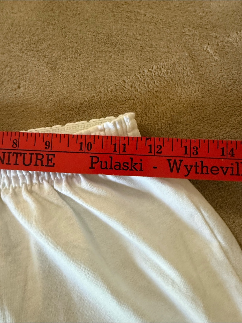 Soffe White Women's Athletic Shorts with Elastic Waist - Picture 3 of 5